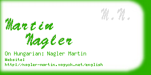 martin nagler business card